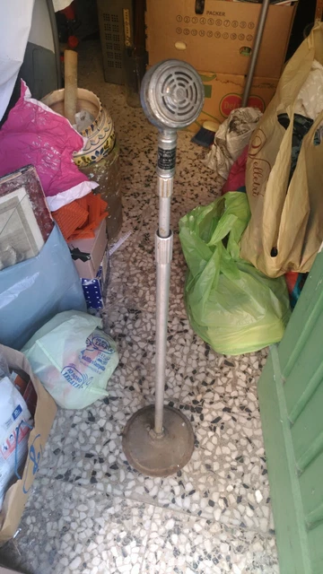 anni 40/50 MICROFONO PIEZOELETTRICO Cat. N.400 GELOSO Milano asta
