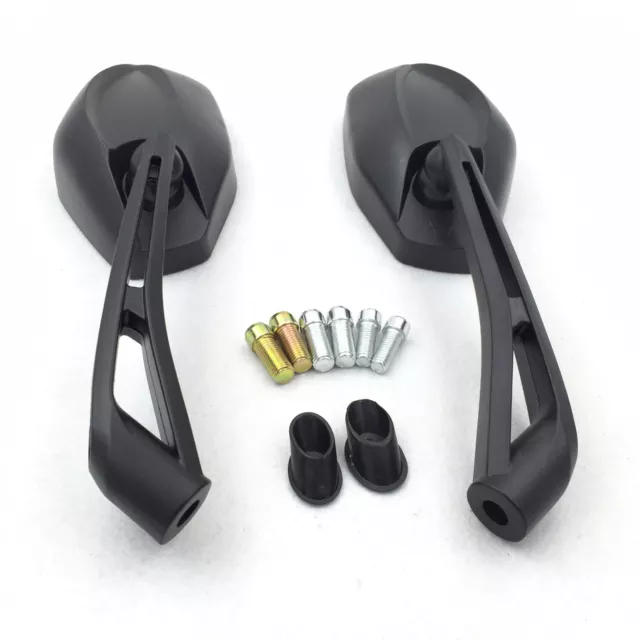 Noir Rétroviseur 8mm 10mm Adapté Tout Moto Honda CB1000R Shadow Valkyrie