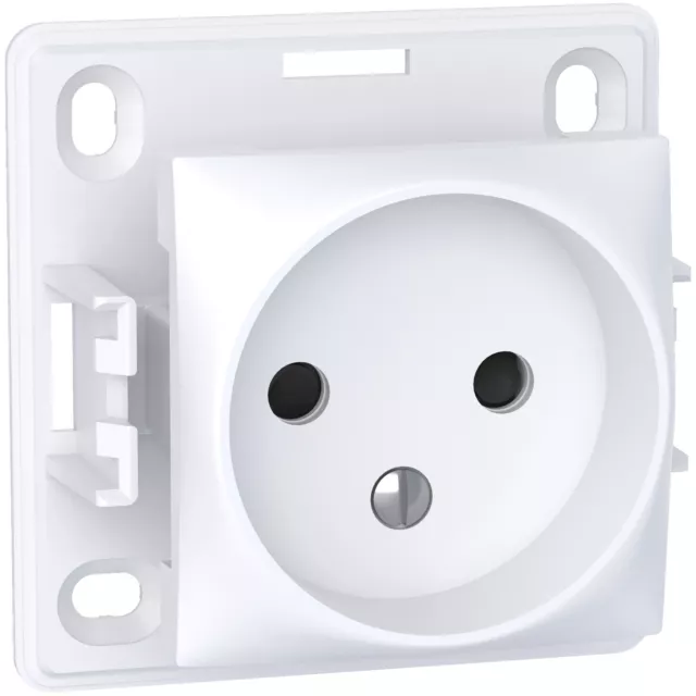 Alrea, prise de courant 2P, connexion a vis, blanc polaire.ALB61270P