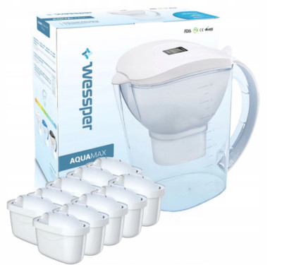 Brita Caraffa Filtrante Wessper bianca 3,5L con 10 Aquamax Filtres incluso 