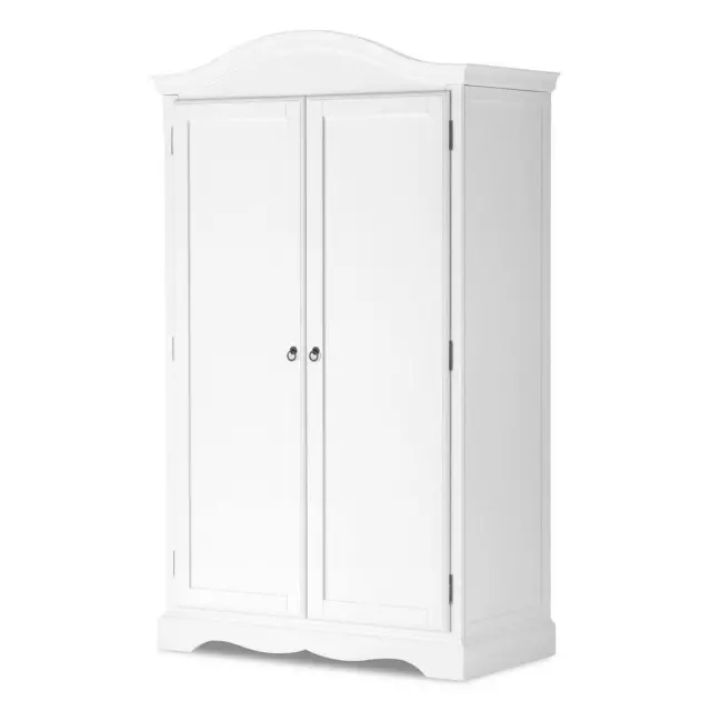 White Double Wardrobe French Shabby Chic Full Hanging ROMANCE Bedroom Furniture