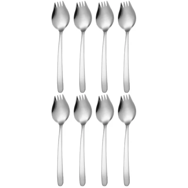8 PIEZAS Tenedor de frutas Acero inoxidable Tenedores de postre Ensalada Tenedores Postre Cuchara Cuchara para Ba