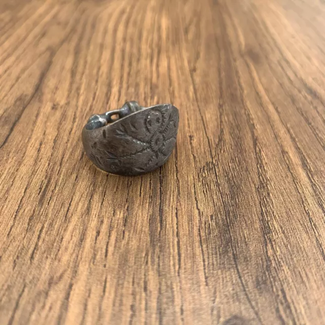 Very Stunning Ancient Silver Color Rare Ring Viking Antique Old Authentic