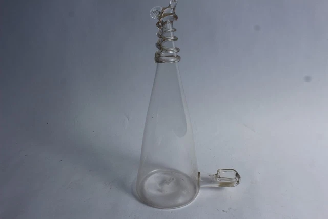 Abreuvoir à oiseaux verre soufflé XIXe siècle Art populaire (38789)