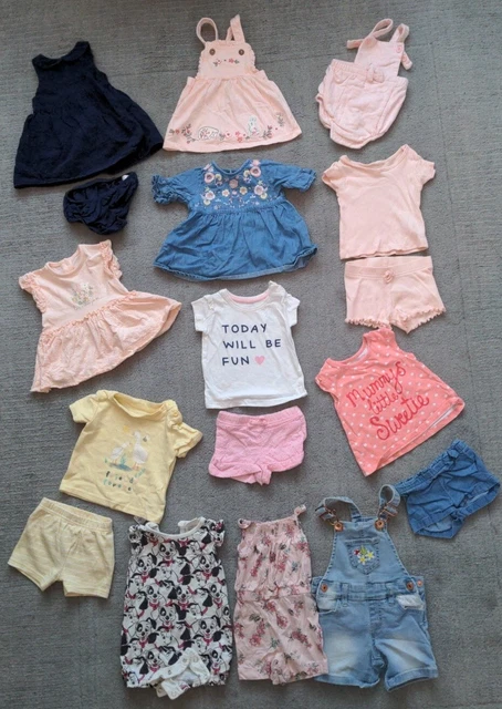 Massive bundle baby girls 0-3 months clothes outfits rumpus dresses holiday
