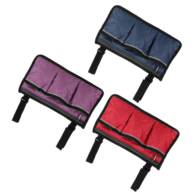 Bolso colgante lateral multifuncional para silla de ruedas bolsa de almacenamiento para silla de oficina reposabrazos