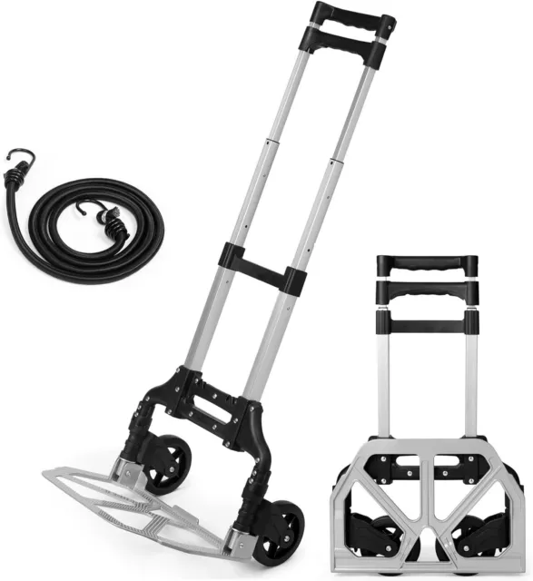 80KG Folding Hand Trolley Heavy Duty Hand Truck Trolley On Wheels for Boxes Sack