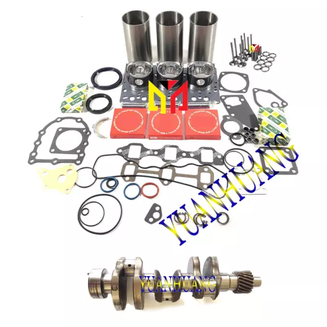 3TNE66 Engine Rebuild Kit W/ Valve Set Crankshaft For Yanmar John Deere Tractor