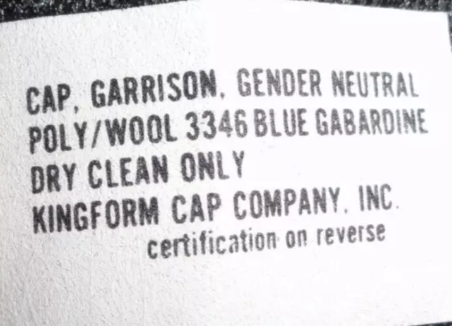 Usaf Air Force Uniform Garisson Gender Neautral 3346 Blue Gabardine Cap 7 5/8 24 2