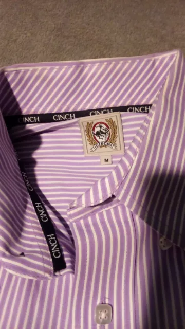 CINCH RODEO CONTESTANT Men's Purple Shirt M Rare Sponsored Rodeo Roping ...