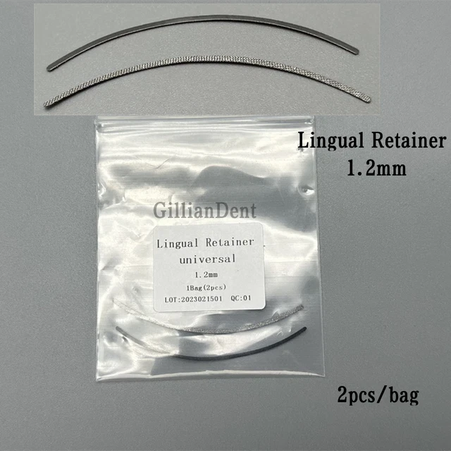 2 Pcs Dental Orthodontic Lingual Retainer Universal 1.2mm Mesh Base Splint Wire