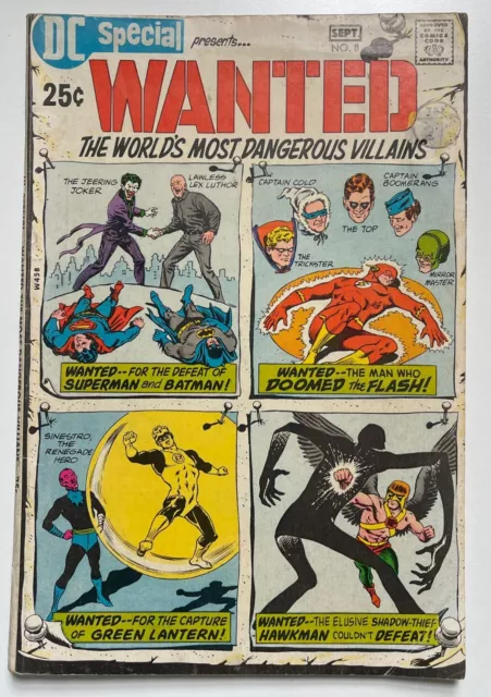 Dc Special #14, Wanted World's Most Dangerous Villains, Dc Comics Oct 1971