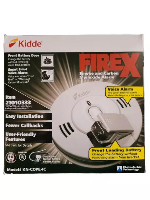 *BRAND NEW* - Kidde FireX KN-COPE-IC Smoke & CO Alarm 21010333 with Voice Alarm