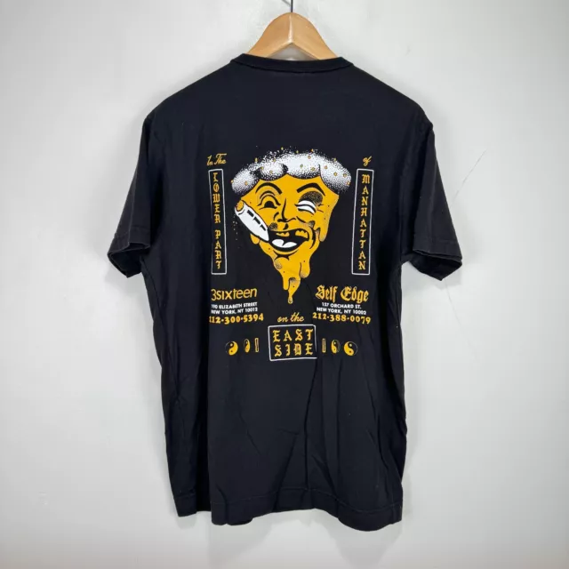 Self Edge x 3sixteen T Shirt Men XL Black Yellow 100% Cotton Made in USA Crew