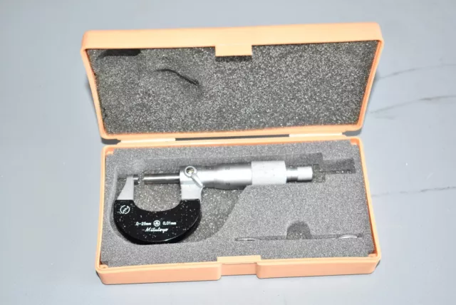 Bügelmessschraube 25-50 mm Mikrometer-Schraube Messschraube 0.01mm Top Zustand/v