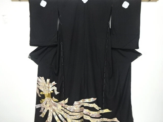6559899: Japanese Kimono / Vintage Karieba For Tomesode / Embroidery / Kinsai /