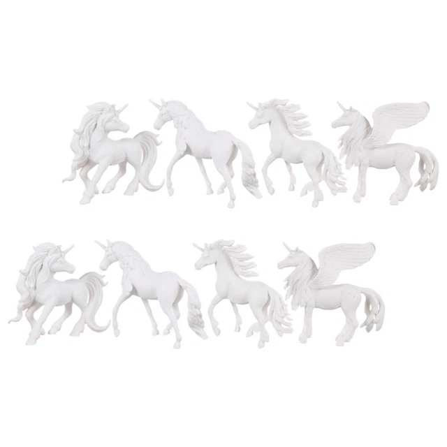 8 piezas pintura de unicornio juguete niños artesanía juguete niña unicornio ge