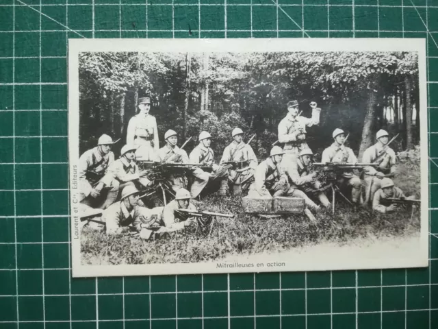 vc103 CPA WW1 camp de Mailly - mitrailleuses en action - animée