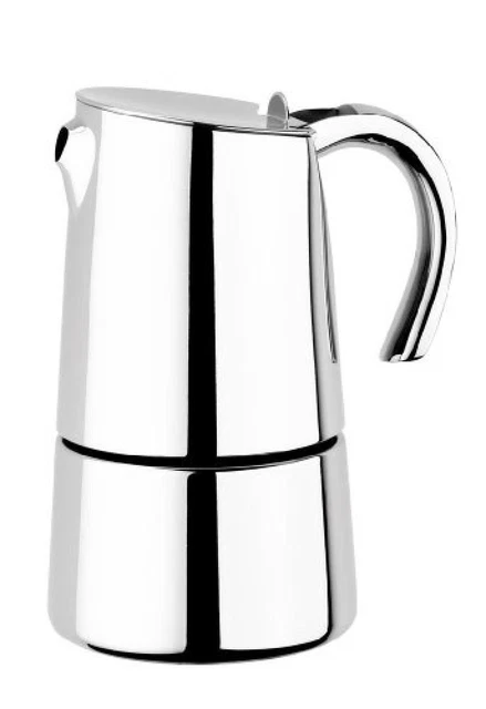 (TG. 4 tazze) BRA, Caffettiera Bella in acciaio Inox 18/10, 4 tazze - NUOVO