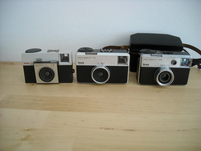 lot 3 appareils photos anciens Kodak instamatic 25/33/333 pour pièces