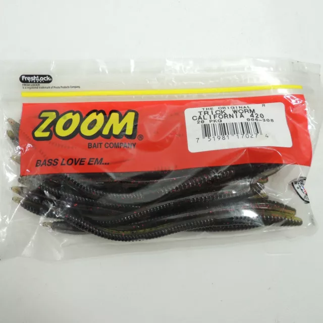 ZOOM BAIT Trick Worm - 20/Ct Pack - 6.5 - Chartreuse Pumpkin