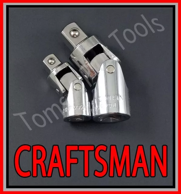 CRAFTSMAN TOOLS 2pc 1/4 3/8 1/2 ratchet wrench universal wobble flex socket set