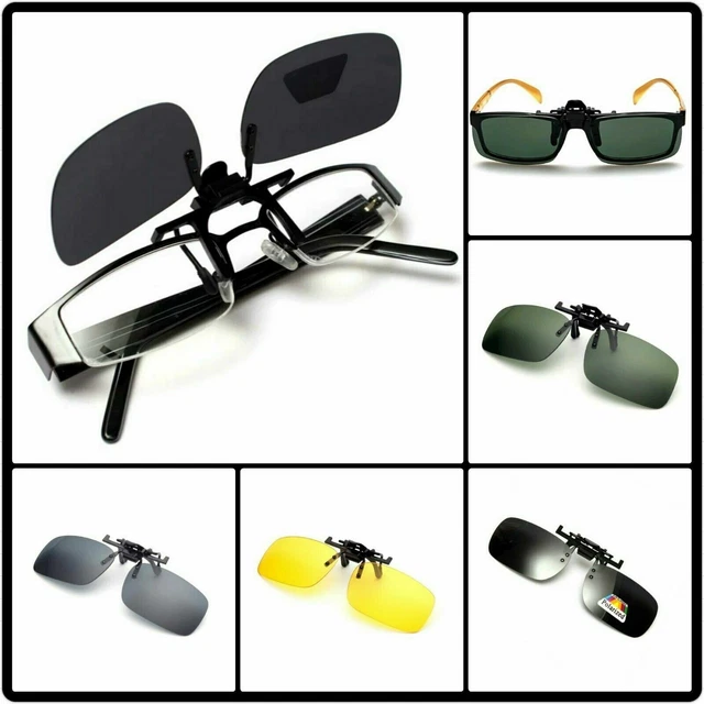 Überziehbrille Sonnenbrille ohne Bügel Rahmen Brillenaufsatz Schwarz Gelb Grün