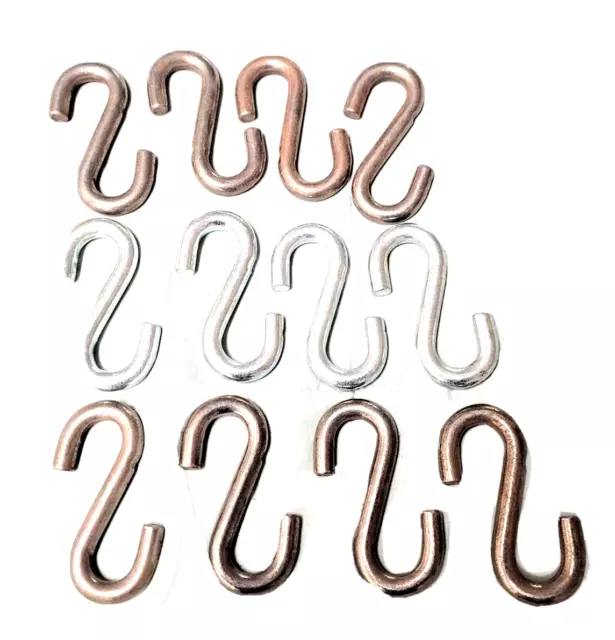 B6101014 Campbell S-Hook .312'' ZINC Plated & Plain Steel LOT OF 12