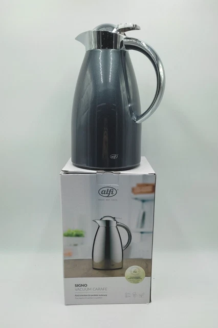 Alfi 1421268100 Termo Acero Inoxidable Pizarra Pizarra 1 L AlfiDur Inserto de Vidrio
