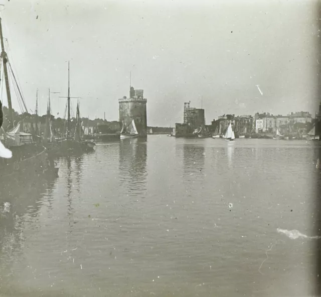 FRANCE La Rochelle c1910 Photo Stereo Plaque de verre Vintage V36L11n5