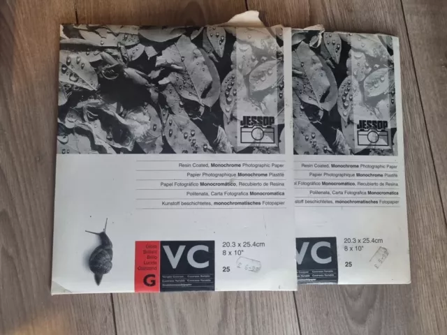 Jessops RC B&W Photographic Paper 10''x 8" VC Glossy One New Pack, One Opened