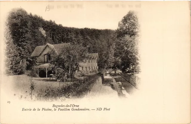 CPA BAGNOLES-de-l'ORNE - Entrée de la Piscine le Pavillon Gondonniere (435302)