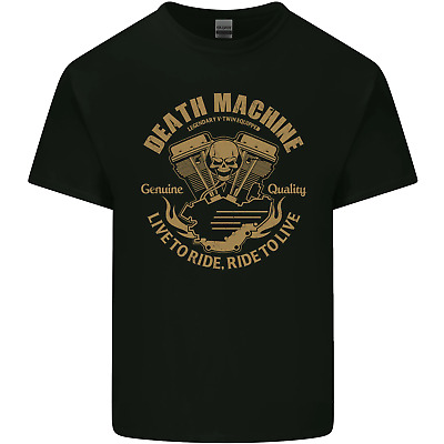 Death Machine Biker Motorcycle Motorbike Mens Cotton T-Shirt Tee Top
