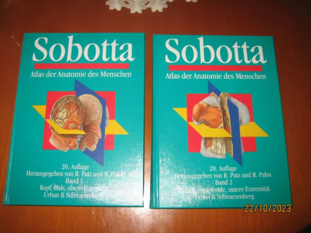 Sobotta - Atlas der Anatomie des Menschen Band 1+ 2 Top Zustand Medizinstudium