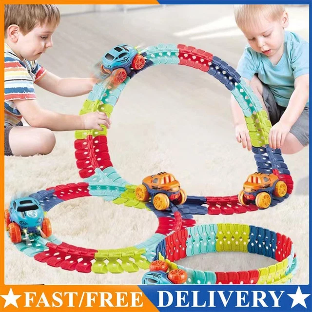 RACE TRACK CAR Set Toy Changeable Track Assembling Rail Car Toy for Kid ...