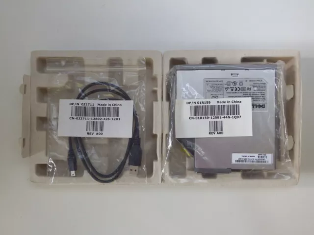 Dell Latitude D Serie Diskettenlaufwerk 01R159 + externes USB-Kabel 0J2711 NEU