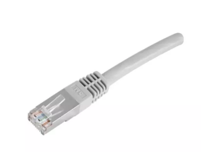 Câble Ethernet Cordon RJ45 mâle / RJ45 mâle, F / UTP Cat5E PVC, Gris, 5m