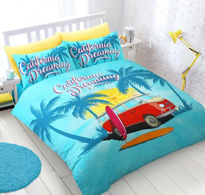 Officiel sous Licence VW Volkswagen Multi Camping-Car Rouge Jaune Double Housse Couette 