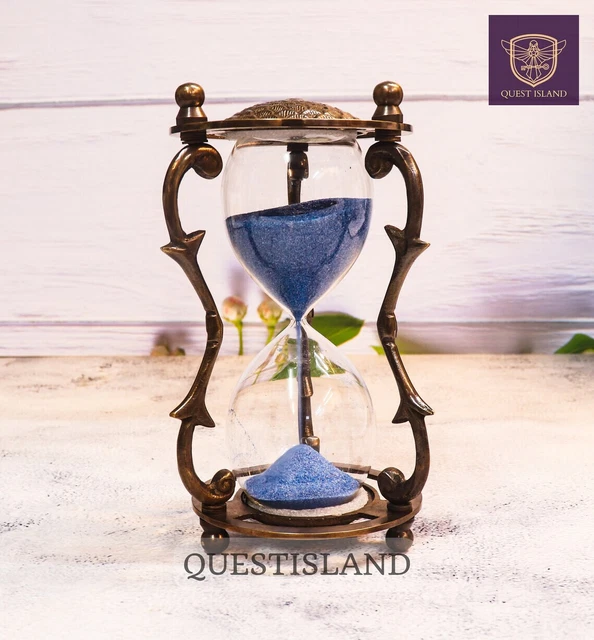 Sand Timer Hourglass Solid Brass Made For Home & Office Housewarming gift