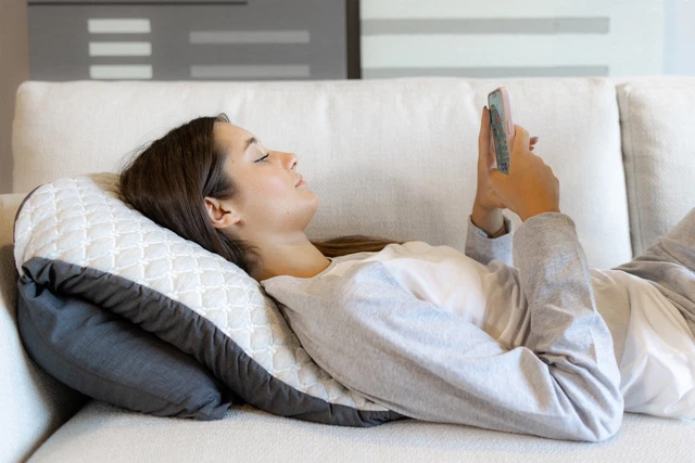 Cuscino In Piuma D'Oca Naturale - Set Di 2, 50x75cm - Morbido E Traspirante Con Copertura Cotone Organico - Foto 11