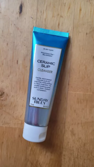 SUNDAY RILEY Ceramic Slip Cleanser 1 fl oz 30 ml Travel Size NEW