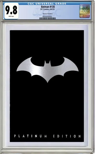Batman #135/900 CGC 9.8 Graded PREORDER Platinum Edition Foil Logo Variant DC
