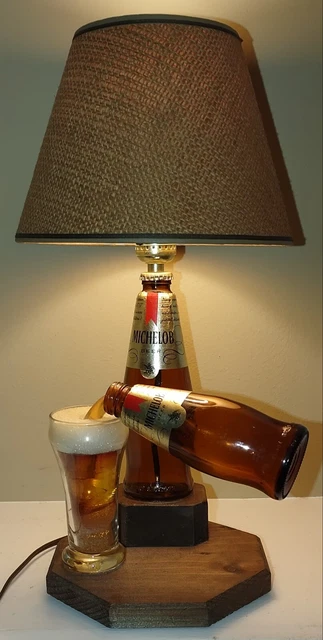 Vintage Michelob Beer Bar Man Cave Lamp Handmade Novelty Breweriana 17.5" Tall