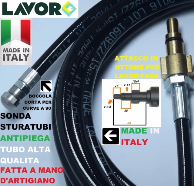 Sonda Sturatubi 15 Mt Metri Spurgatubi Professionale Antipiega Per Lavor E Fasa