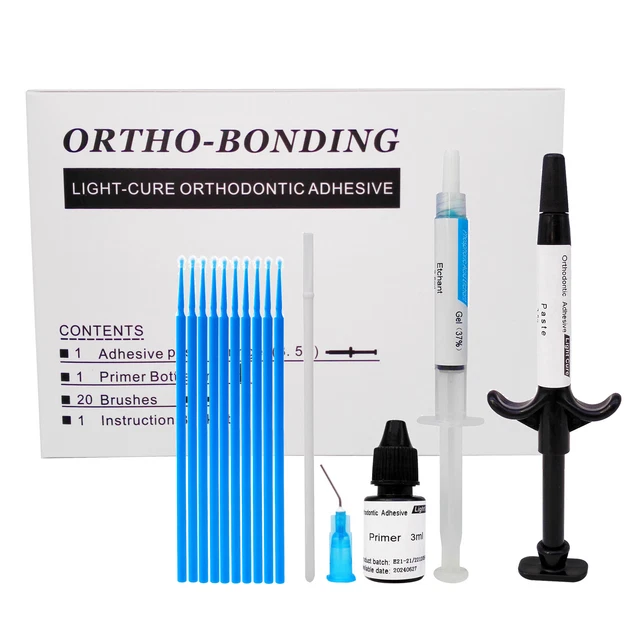 DENTAL BRACKET BRACES Glue Ortho Bonding System Light Cure Primer