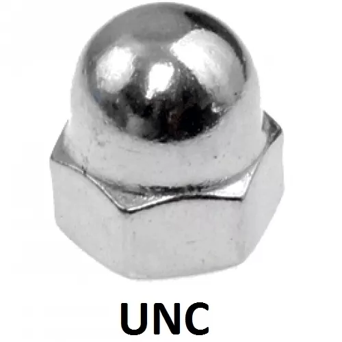 Qty 5 Dome Nut 5/16" UNC Imperial Stainless Steel 1 Piece Acorn 304 A2 70 SS