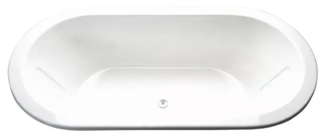 Bath Tub Novelli White Joy Oval Ends 1680 x 740 x 480 mm Drop In  Insert Inset