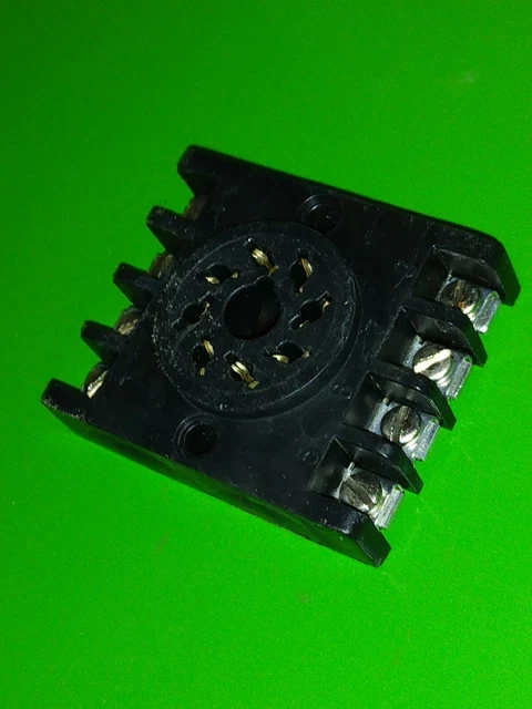 2 Supports 8 Broches Octal Amphenol NOS - Pour Lampes EL34, Sans Clips
