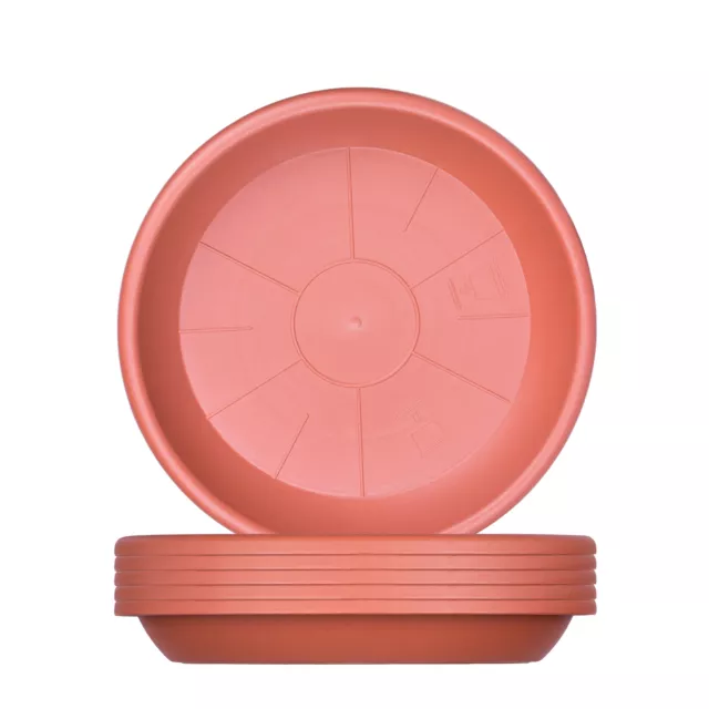 6x Blumentopf Untersetzer 49cm rund Kunststoff Terrakotta für Pflanzkübel Töpfe