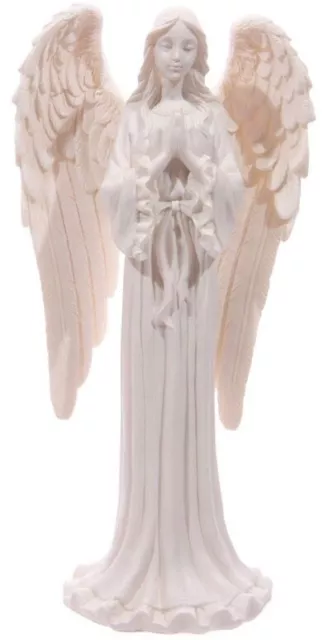 Guardian Angel Praying Statue , 20cm Tall Memorial Figurine , Gift Boxed